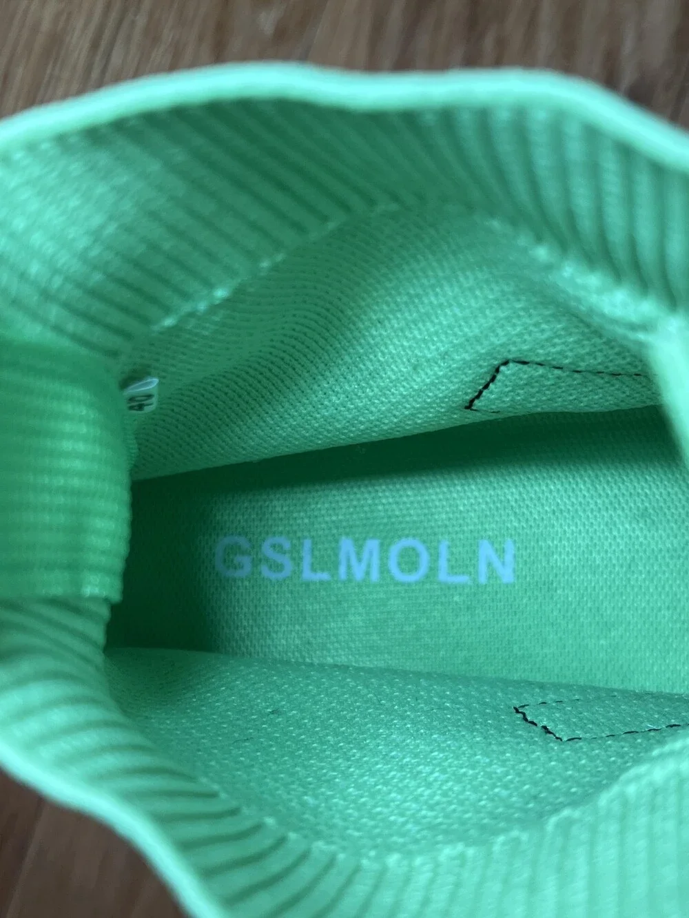 GSLMOLN High Top Shoes Mens Size 12 Green Mesh Sock Sneaker Athletic Casual